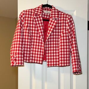 Molly Green Chic Red and White Checkered Women's Blazer size S